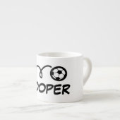 かわいパーソナライズされたいサッカーボールを持つ小さな子ども用マグカップ エスプレッソカップ (正面右)