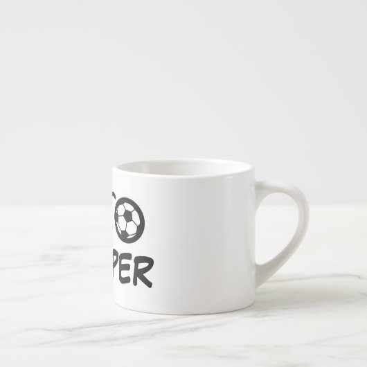 かわいパーソナライズされたいサッカーボールを持つ小さな子ども用マグカップ エスプレッソカップ (右)