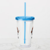 かわいパーソナライズされたいサファリモンキーの誕生日 アクリルタンブラー (右)