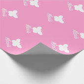 かわいパーソナライズされたいピンガーリークの蝶形模様 ラッピングペーパー (角)