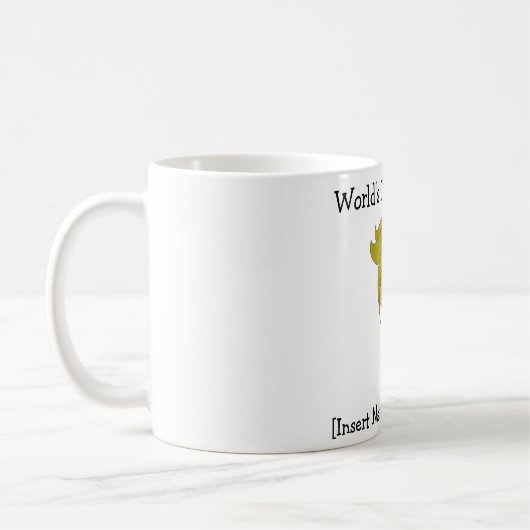 かわいパーソナライズされたい女性の金髪の青い目 コーヒーマグカップ (左)