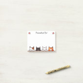 かわいパーソナライズされたい子猫たち ポストイット (デスク上)