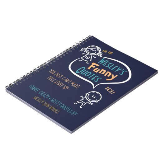 かわいパーソナライズされたい引用文向けの子ども向けことわざ ノートブック (左側)