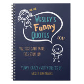 かわいパーソナライズされたい引用文向けの子ども向けことわざ ノートブック (正面)