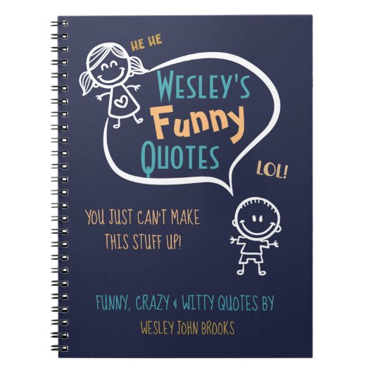 かわいパーソナライズされたい引用文向けの子ども向けことわざ ノートブック (正面)