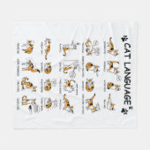 かわいパーソナライズされたい猫言葉の贈り物 フリースブランケット (正面(横))