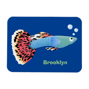 かわいファンシーくてグッピーな熱帯魚漫画 マグネット