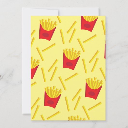 かわいフランスのいフリーキッズ1歳の誕生日パーティーファストフード 招待状 (裏面)