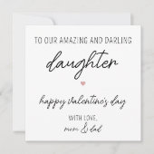 かわいモダンいバレンタインの娘のカード カード (正面)