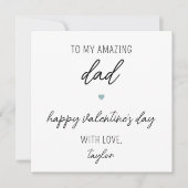 かわいモダンいバレンタインデーのパパカード カード (正面)