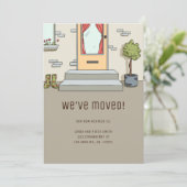 かわいモダンい引っ越しましたの住所の変更 案内状 (スタンド正面)