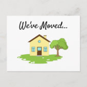 かわいモダンい新しいアドレス 案内ポストカード (正面)