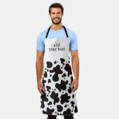 かわいモダンい牛の動物柄 エプロン (着用した状態)