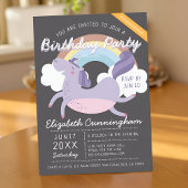 かわいモダンい虹のユニコーンバーチャル誕生日パーティー 招待状