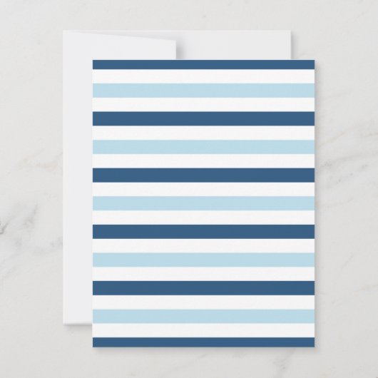 かわいモダンい魚釣りをテーマにした赤ちゃんシャワー 招待状 (裏面)