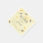 かわいモダンい1歳の誕生日を迎えるのはとても甘い スタンダードカクテルナプキン (角)