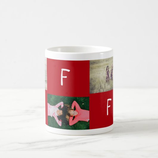 かわいモダンい2最高の人の友人が永遠にBFF 3枚 コーヒーマグカップ (中央)