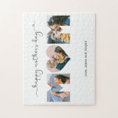 かわいユニークい3枚の写真ハート、お母さん幸せな母の日 ジグソーパズル (縦)