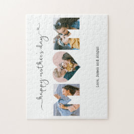 かわいユニークい3枚の写真ハート、お母さん幸せな母の日 ジグソーパズル