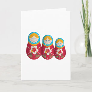 かわいロシアのいネスティング人形マトリョスカ カード