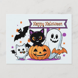かわい不気味いハロウィンのはがき ポストカード