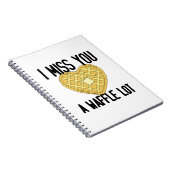 かわい恋しく思い人の引用文恋しく思はワッフル ノートブック (右側)