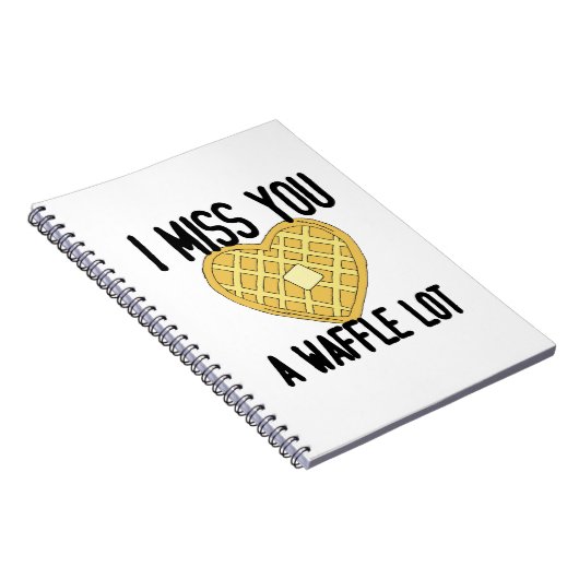 かわい恋しく思い人の引用文恋しく思はワッフル ノートブック (右側)