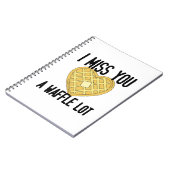 かわい恋しく思い人の引用文恋しく思はワッフル ノートブック (左側)