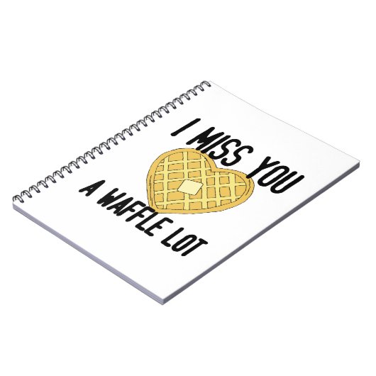 かわい恋しく思い人の引用文恋しく思はワッフル ノートブック (左側)