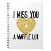 かわい恋しく思い人の引用文恋しく思はワッフル ノートブック (正面)