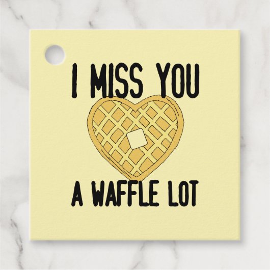 かわい恋しく思い人の引用文恋しく思はワッフル フェイバータグ (正面)