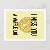 かわい恋しく思い人の引用文恋しく思はワッフル ポストカード (正面)