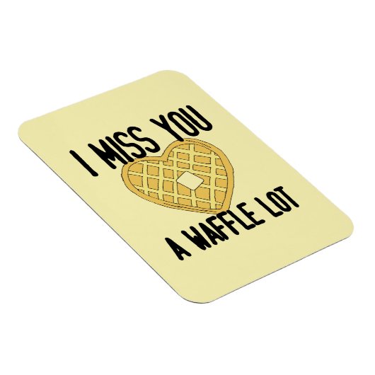 かわい恋しく思い人の引用文恋しく思はワッフル マグネット (右側)