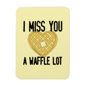 かわい恋しく思い人の引用文恋しく思はワッフル マグネット (縦)