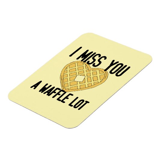 かわい恋しく思い人の引用文恋しく思はワッフル マグネット (左側)