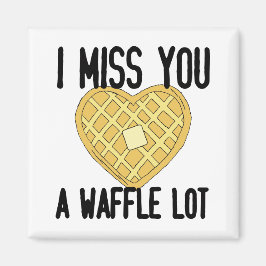 かわい恋しく思い人の引用文恋しく思はワッフル マグネット