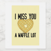 かわい恋しく思い人の引用文恋しく思はワッフル ワインラベル (シングルラベル)