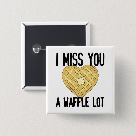 かわい恋しく思い人の引用文恋しく思はワッフル 缶バッジ (正面&裏面)