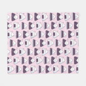 かわい日本のいおにぎりのおにぎり柄 フリースブランケット (正面(横))