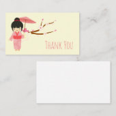 かわい日本のいピンクさくらんぼ花芸者 ノートカード (正面/裏面)