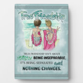 かわい最高のい友達の贈おもしろいり物、友情の日の贈り物 フォトプラーク (正面)