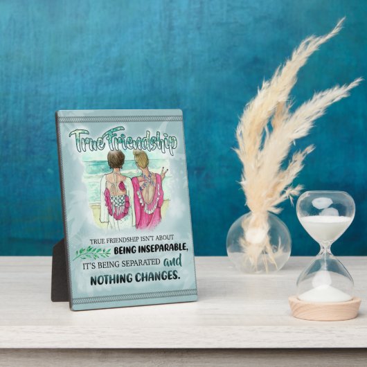 かわい最高のい友達の贈おもしろいり物、友情の日の贈り物 フォトプラーク (側面)