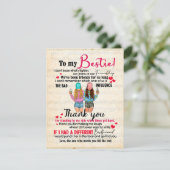 かわい最高のい友達の贈おもしろいり物、友情の日の贈り物 招待状 (スタンド正面)