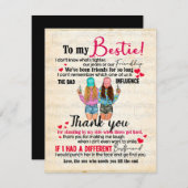 かわい最高のい友達の贈おもしろいり物、友情の日の贈り物 招待状 (正面/裏面)