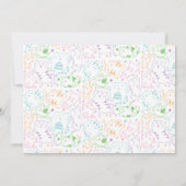 かわい熱狂するい猫誕生日パーティーカスタム招待状 招待状 (裏面)