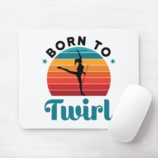 かわい生まれいバトンツワーラーに マウスパッド (マウス)