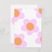 かわい空白のいフラワーカード サンキューカード (正面/裏面)