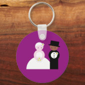 かわい結婚い夫婦 キーホルダー (正面)