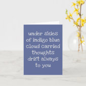 . .かわい考えるいブルーカードの愛を   送る カード (黄色い花)