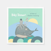 かわい航海のいジンベエスキアシカ スタンダードカクテルナプキン (正面)